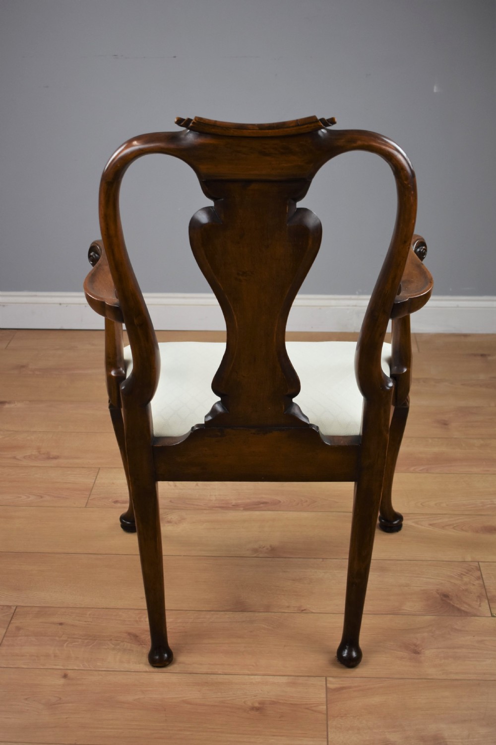 Set Fourteen Walnut Queen Anne Style Dining Chairs View X