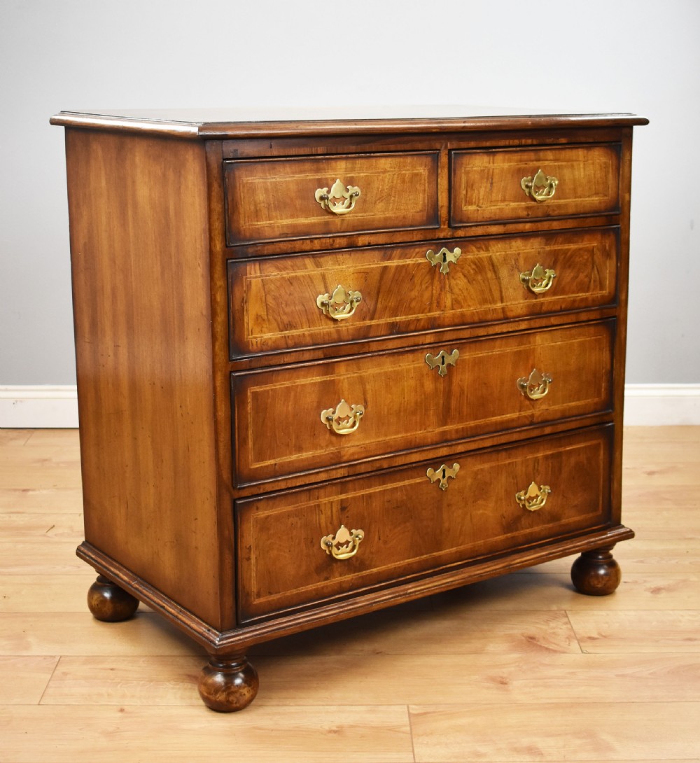 George III Burr Walnut Chest of Drawers