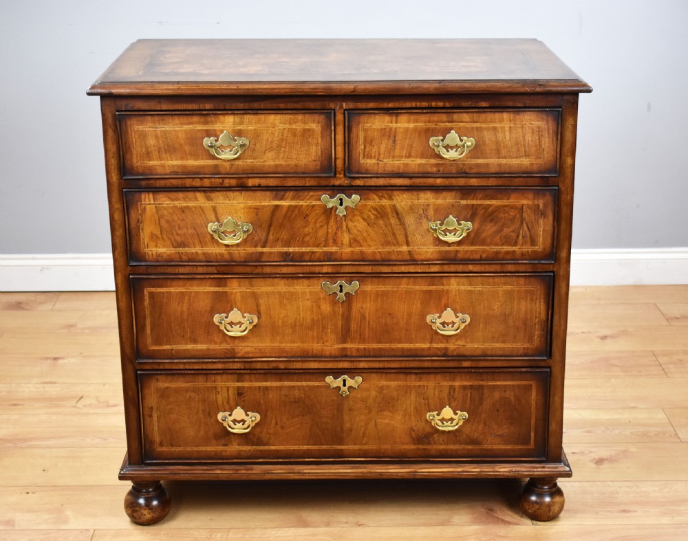George III Burr Walnut Chest of Drawers View II