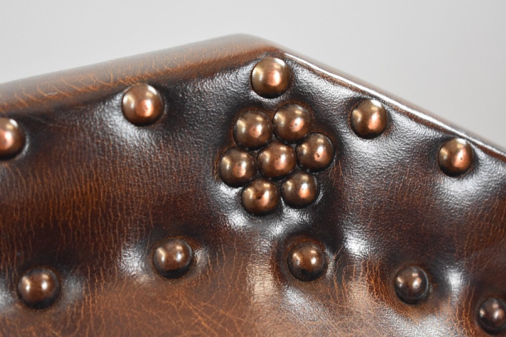Victorian Gothic Style Leather Armchair View VII
