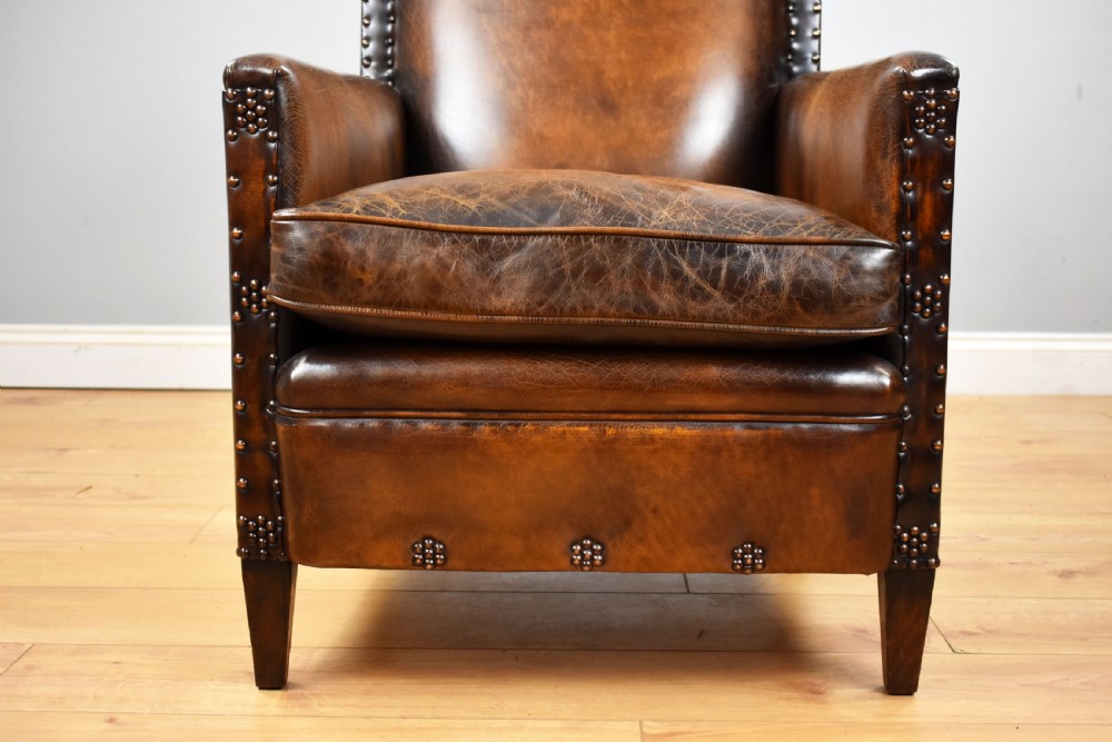 Victorian Gothic Style Leather Armchair View VIII