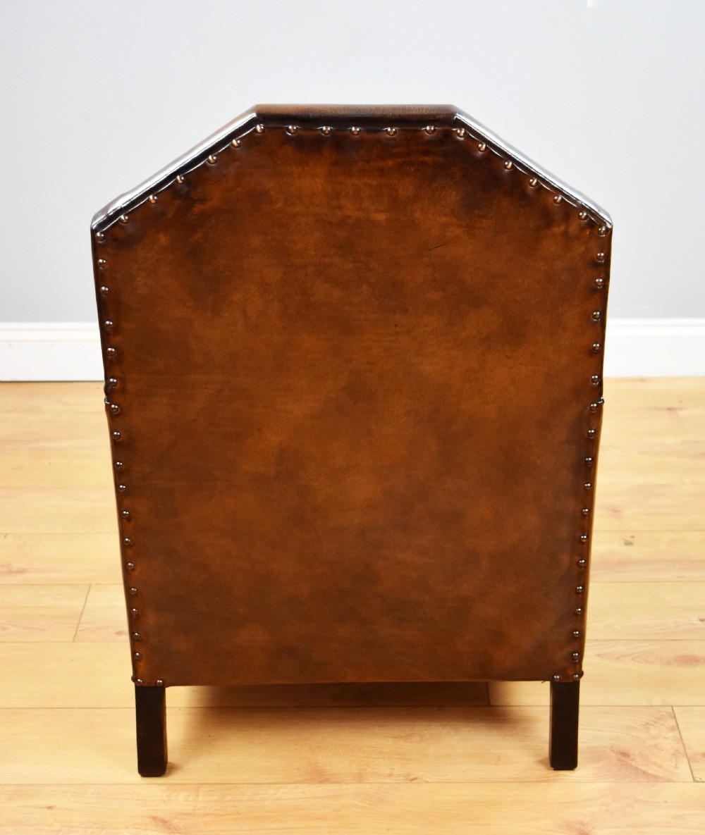 Victorian Gothic Style Leather Armchair View XII