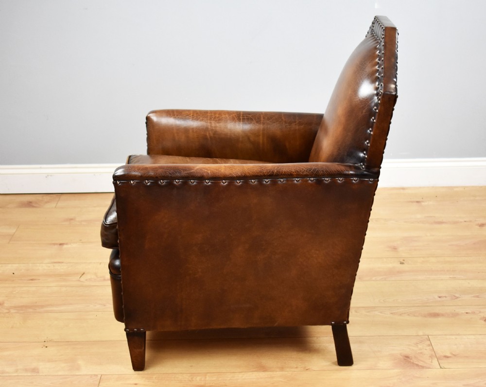 Victorian Gothic Style Leather Armchair View XIII