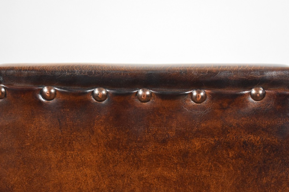 Victorian Gothic Style Leather Armchair View XIV