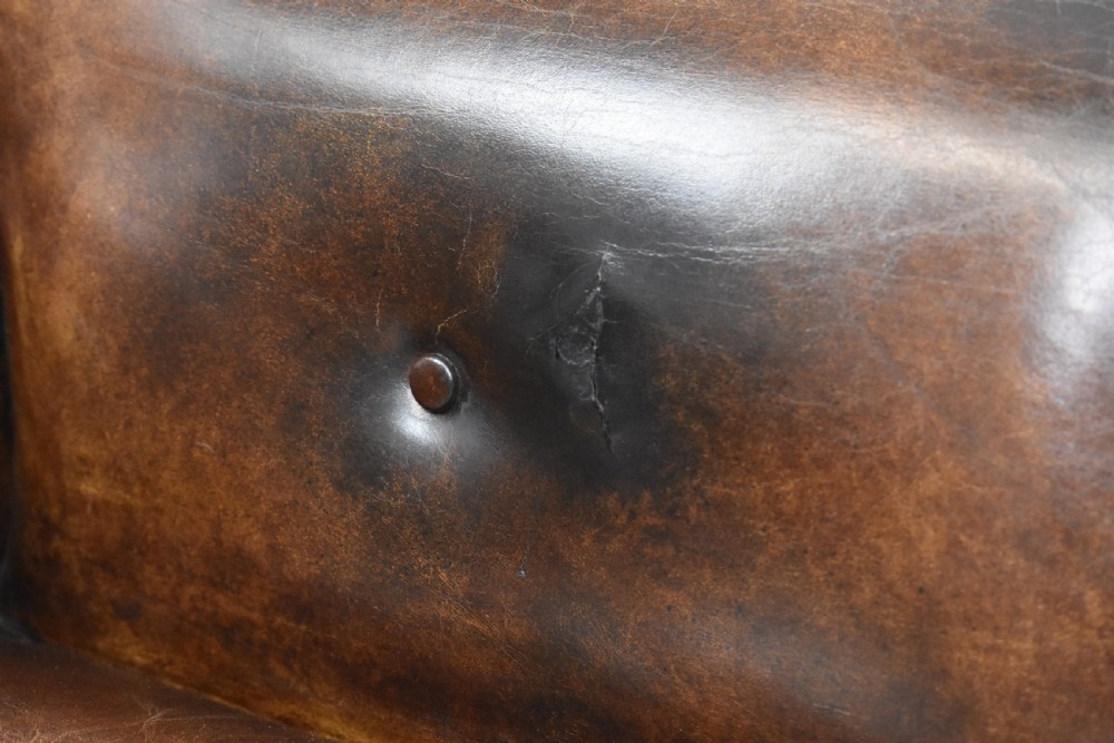 Victorian Hand Dyed Leather Armchair View VII
