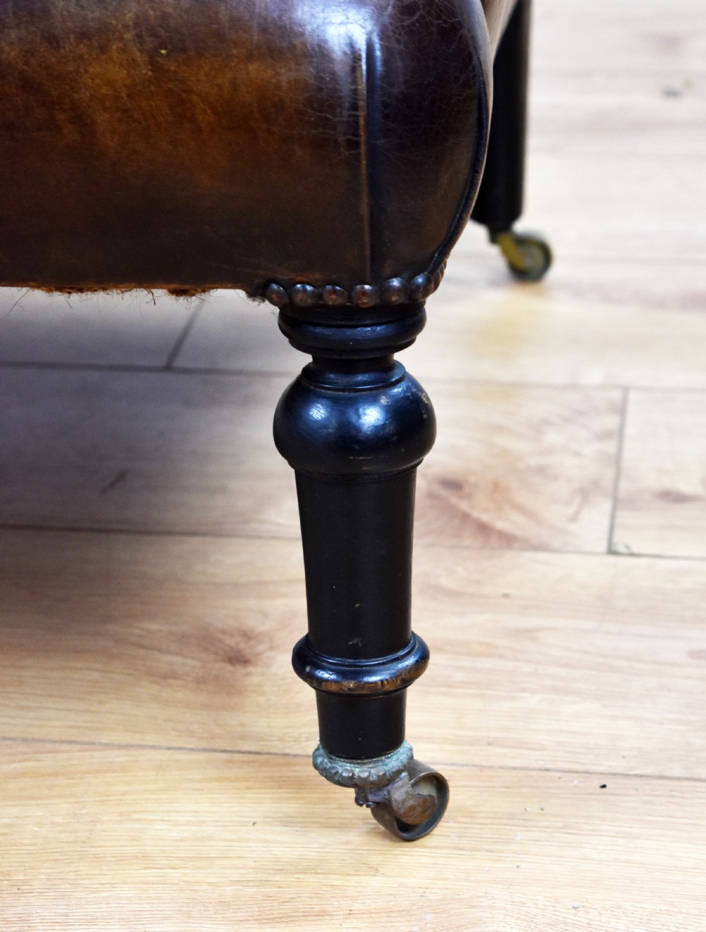 Victorian Hand Dyed Leather Armchair View VIII