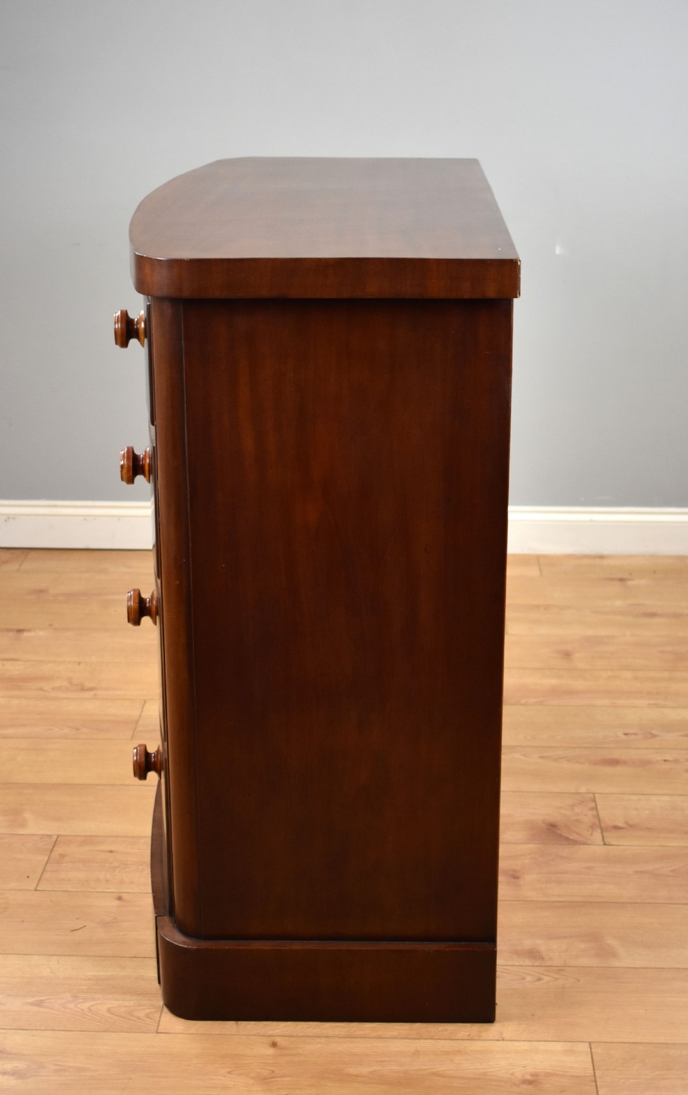 Victorian Mahogany Bow Front Chest of Drawers View V