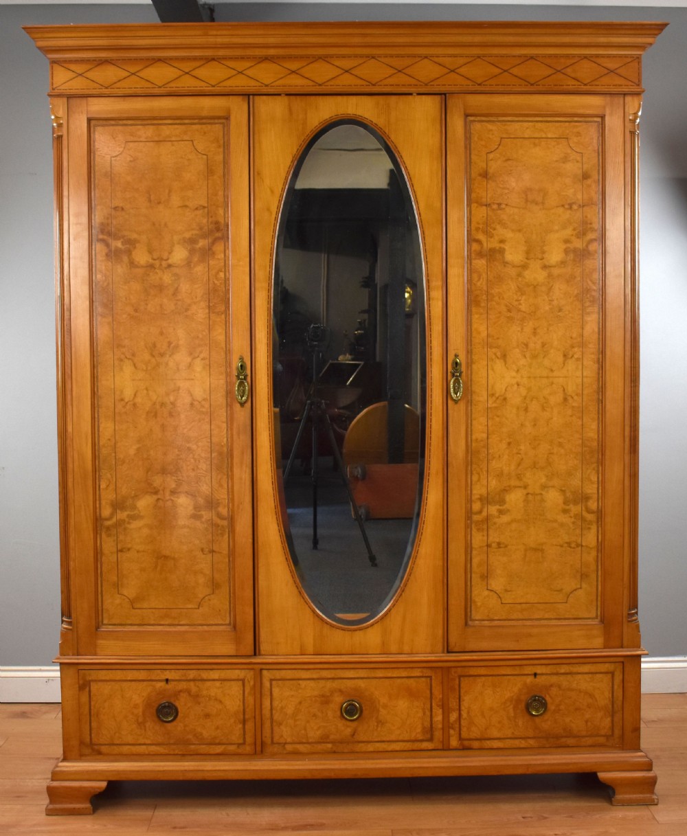 Antique Pollard Oak Wardrobe