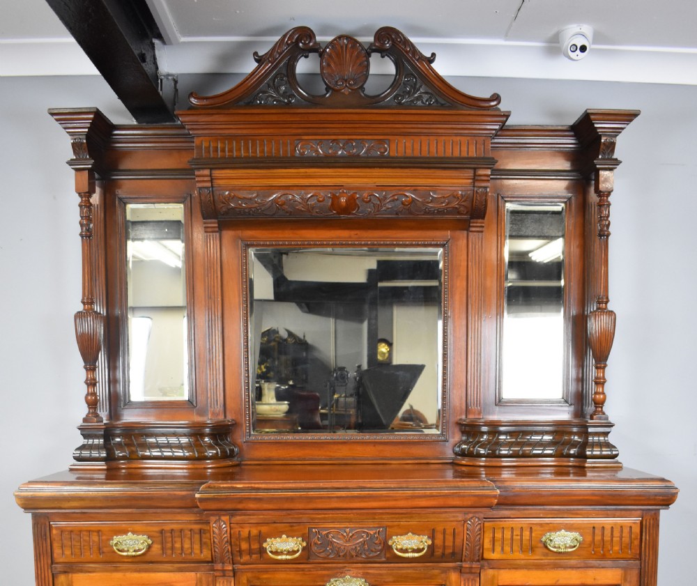 Victorian Walnut Mirror Back Sideboard View II