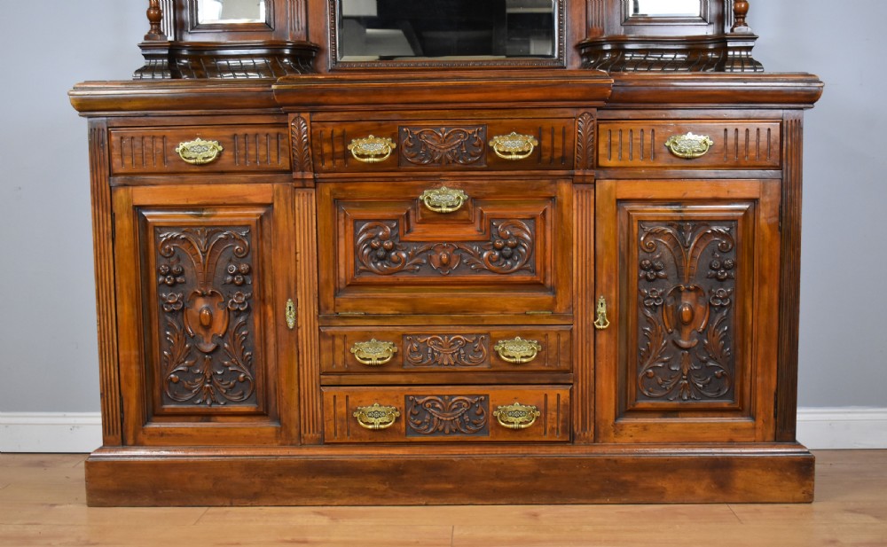 Victorian Walnut Mirror Back Sideboard View III
