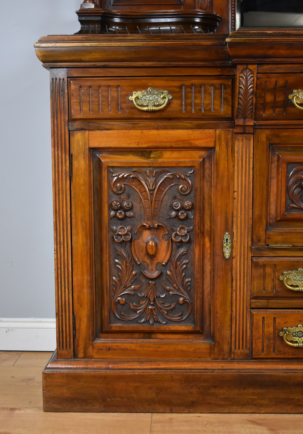 Victorian Walnut Mirror Back Sideboard View IV