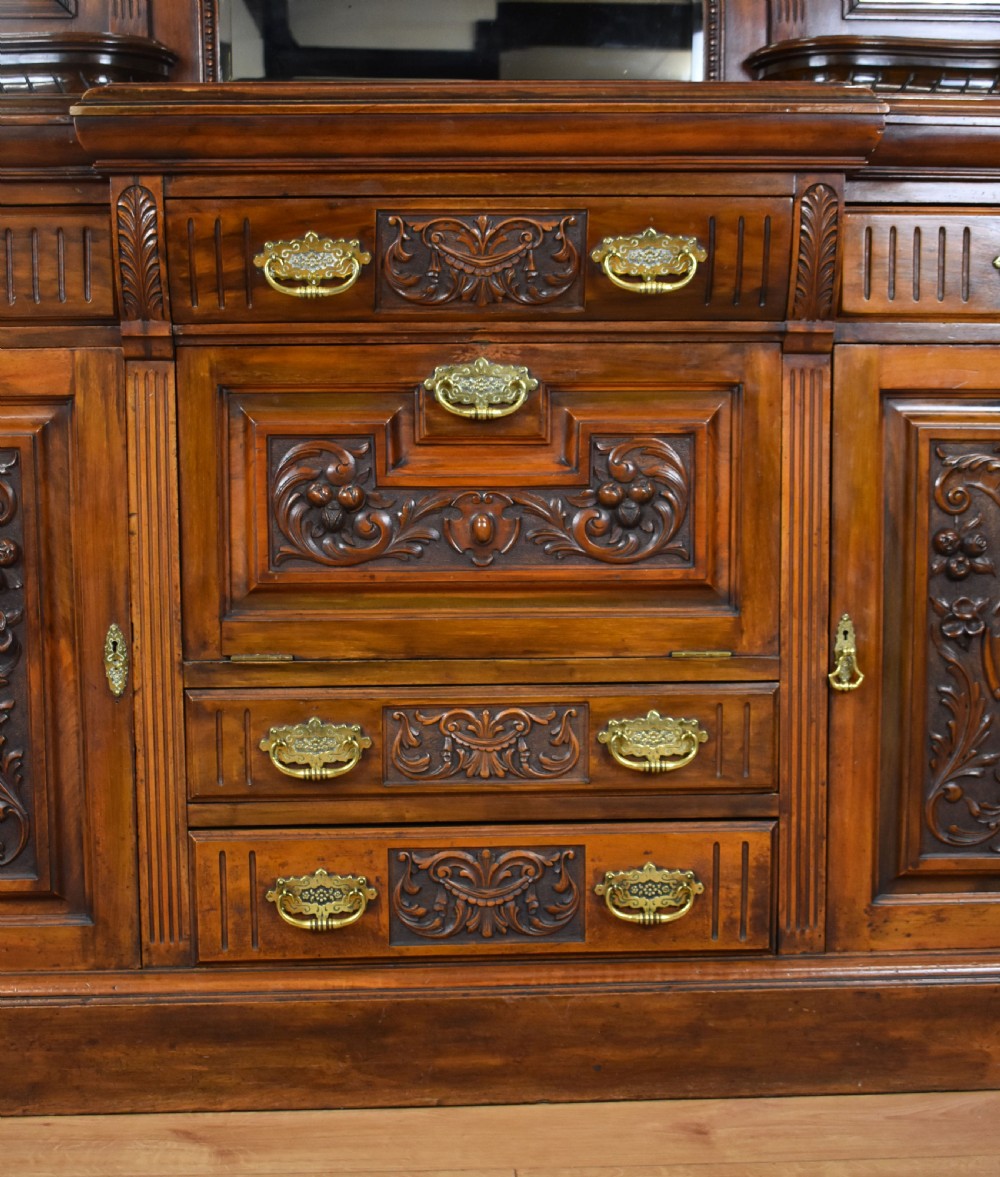 Victorian Walnut Mirror Back Sideboard View V