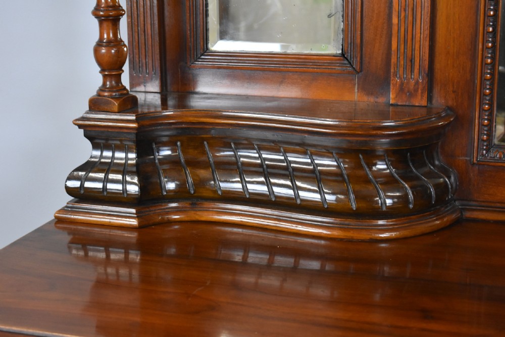 Victorian Walnut Mirror Back Sideboard View VII