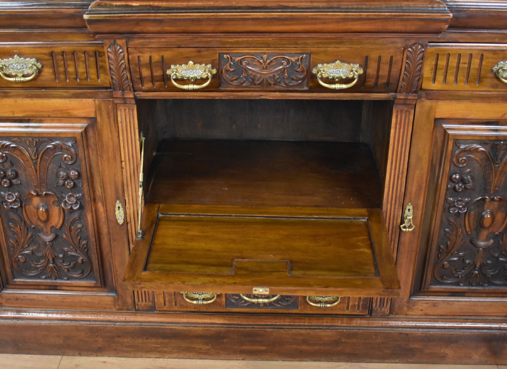 Victorian Walnut Mirror Back Sideboard View XII