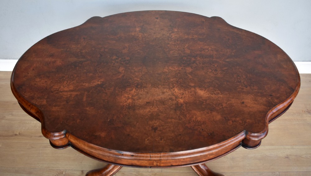 Victorian Burr Walnut Breakfast Table View VII