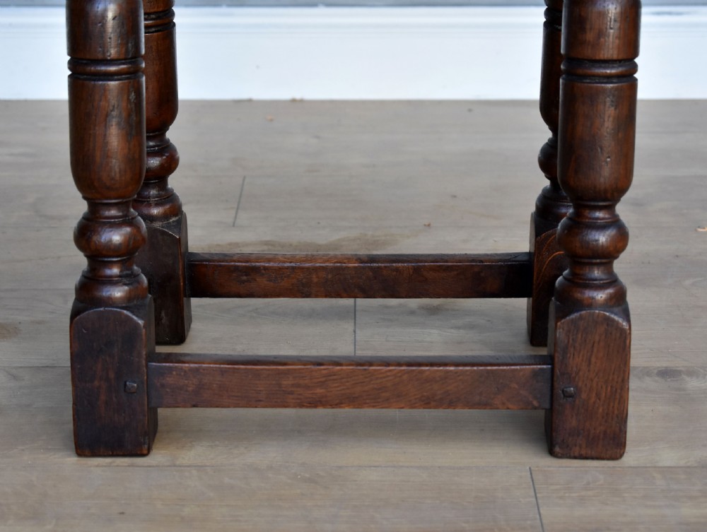 Antique Oak Joint Stool View IV