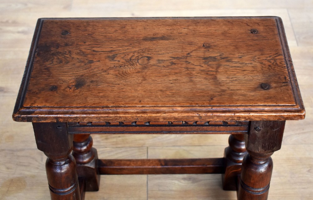 Antique Oak Joint Stool View VII