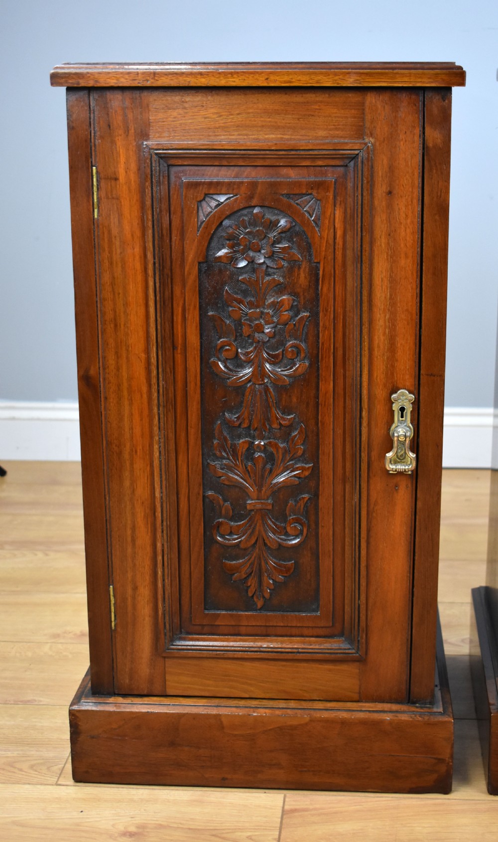 Pair of Victorian Walnut Bedside Cabinets View II