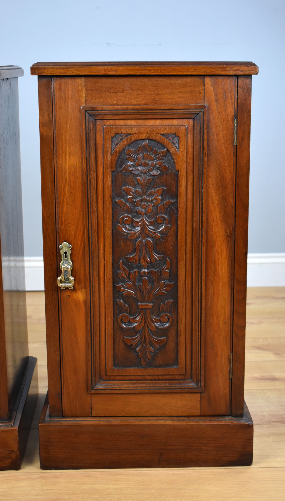 Pair of Victorian Walnut Bedside Cabinets View III