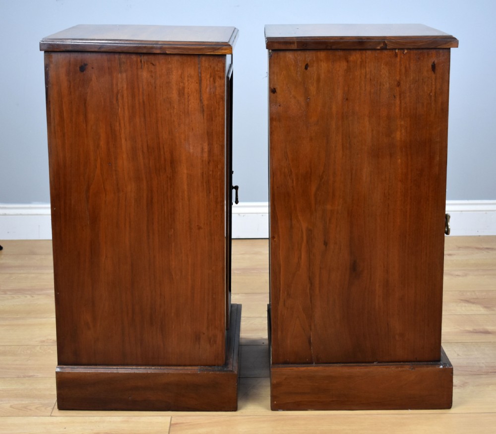 Pair of Victorian Walnut Bedside Cabinets View IV