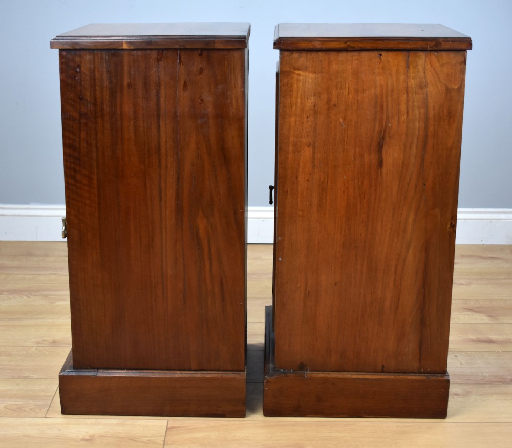 Pair of Victorian Walnut Bedside Cabinets View V