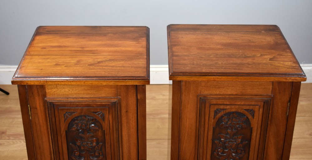 Pair of Victorian Walnut Bedside Cabinets View VI