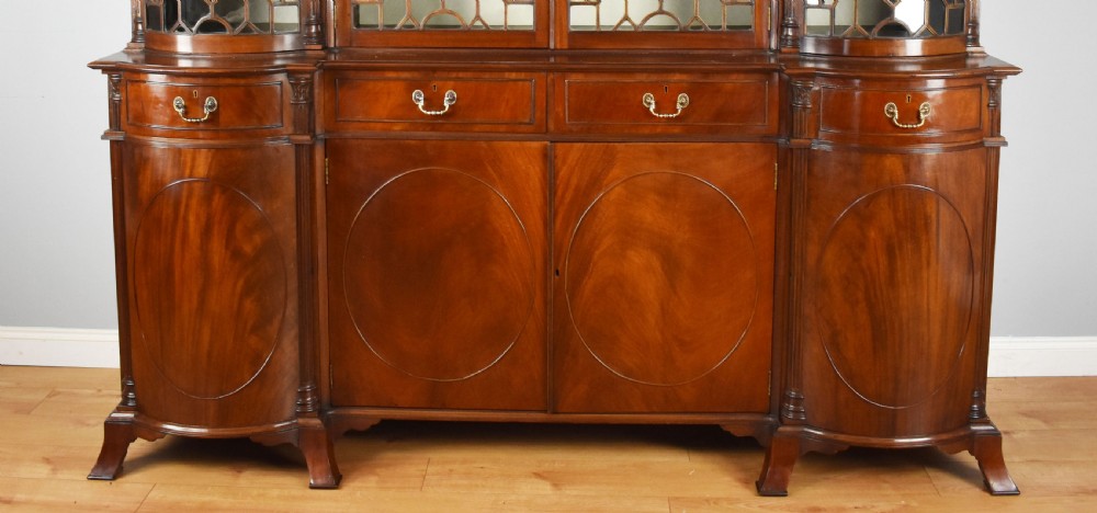 19th Century Mahogany Inverted Breakfront Bookcase View III