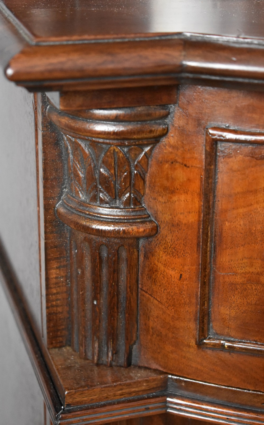 19th Century Mahogany Inverted Breakfront Bookcase View XIV