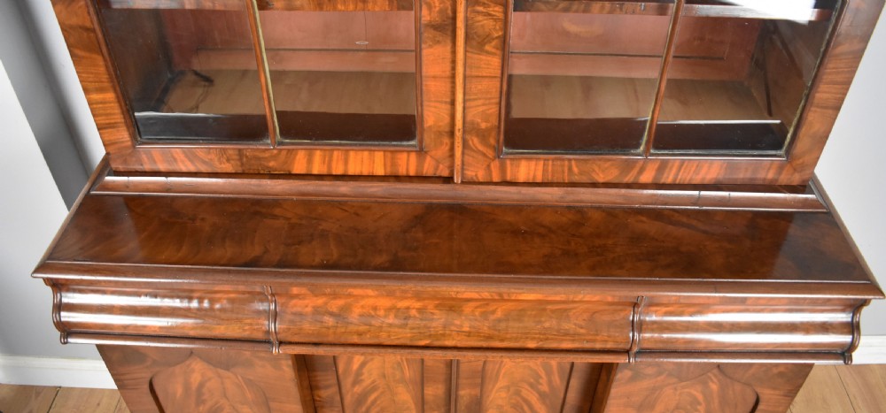 Early Victorian Flame Mahogany Bookcase View XI