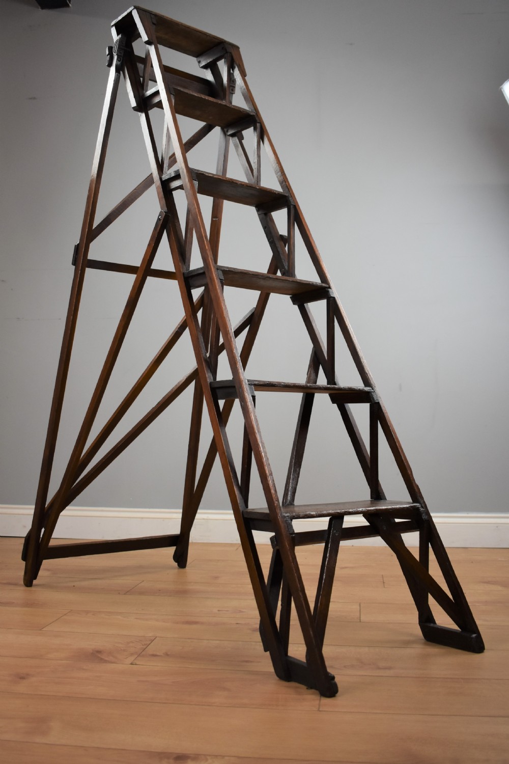 Late 19th Century Hatherley Pine Step Ladders View II