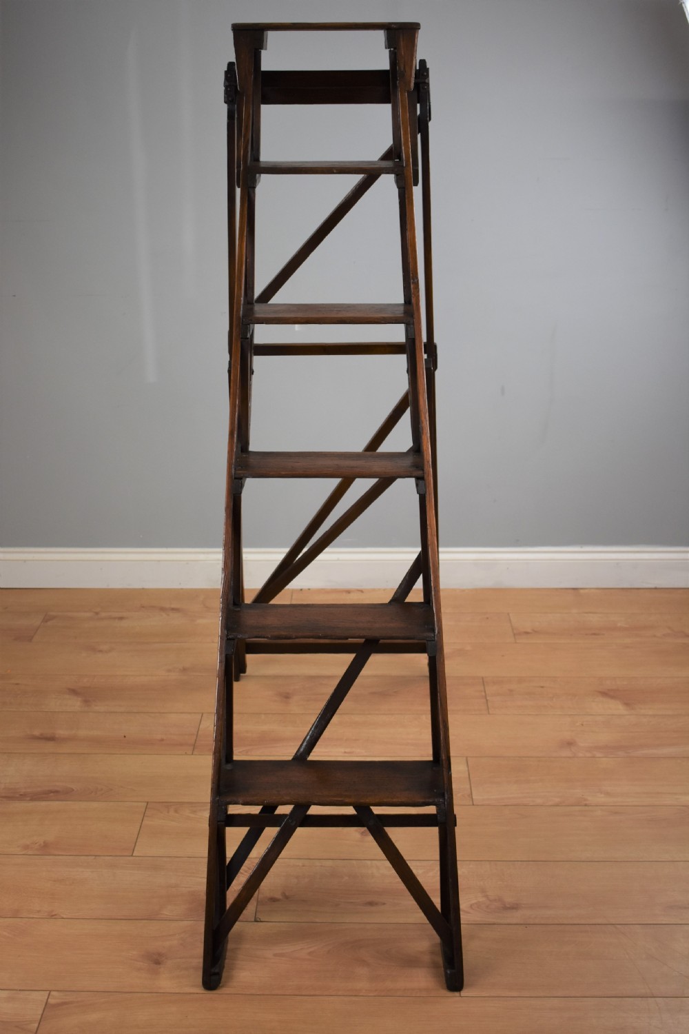 Late 19th Century Hatherley Pine Step Ladders View III