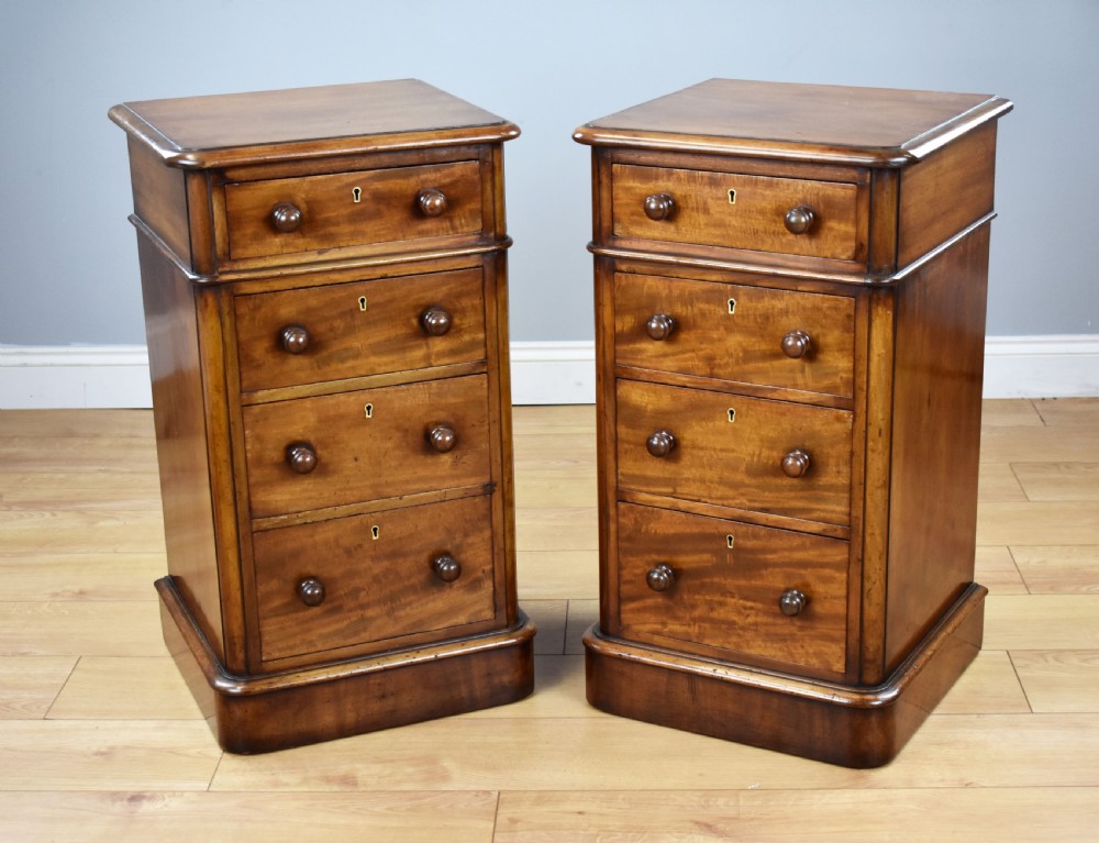 Pair of Victorian Mahogany Bedside Chests