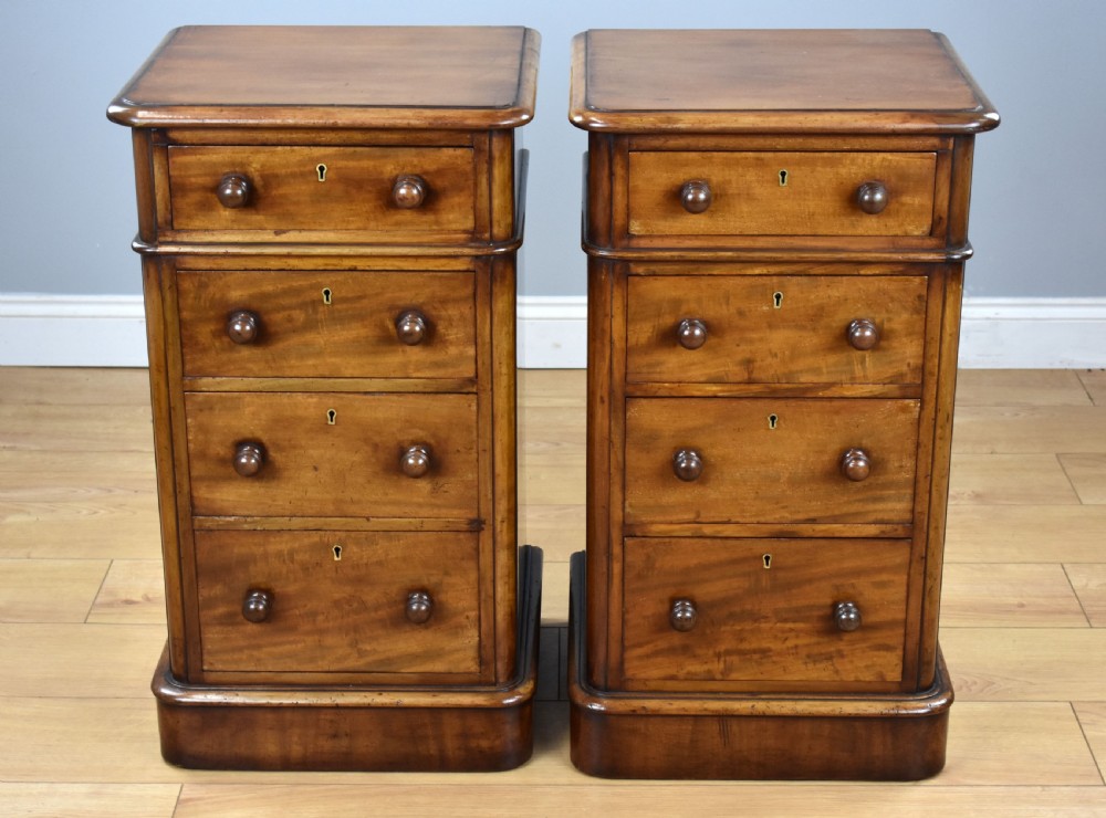 Pair of Victorian Mahogany Bedside Chests View II