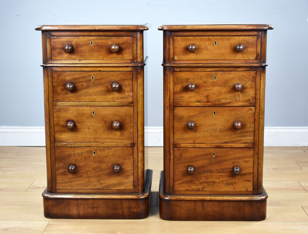 Pair of Victorian Mahogany Bedside Chests View III