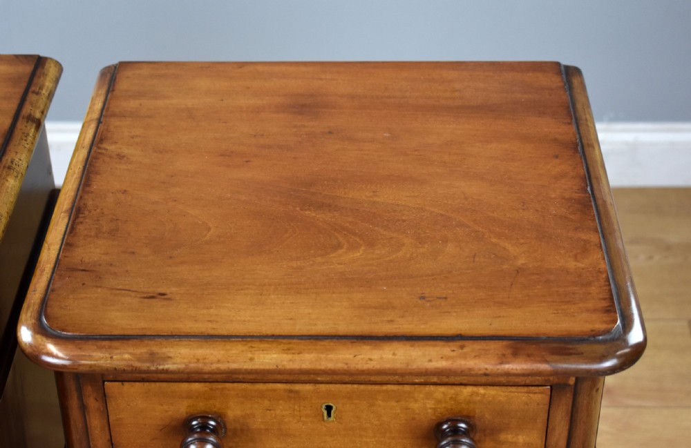 Pair of Victorian Mahogany Bedside Chests View VI