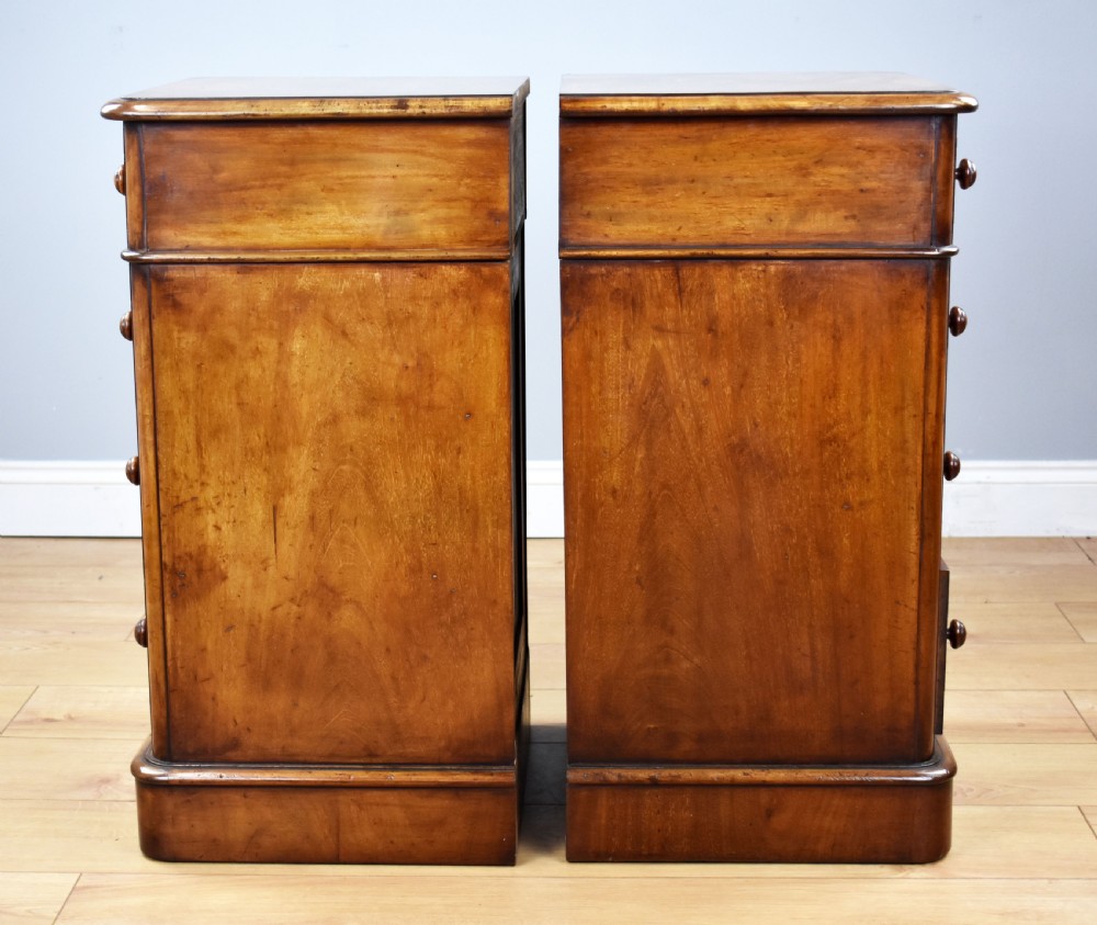 Pair of Victorian Mahogany Bedside Chests View X