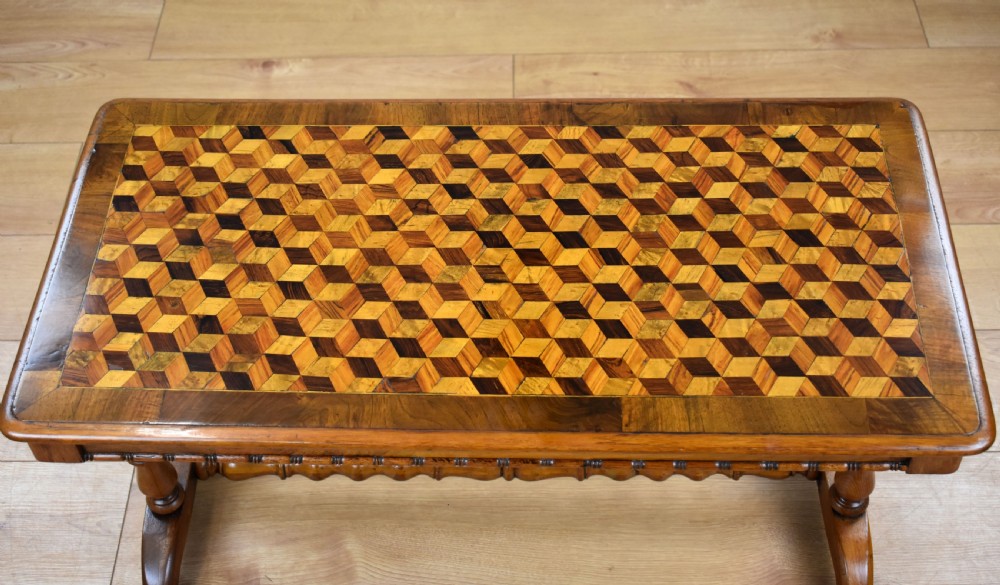 Victorian Walnut and Parquetry Coffee Table View VI