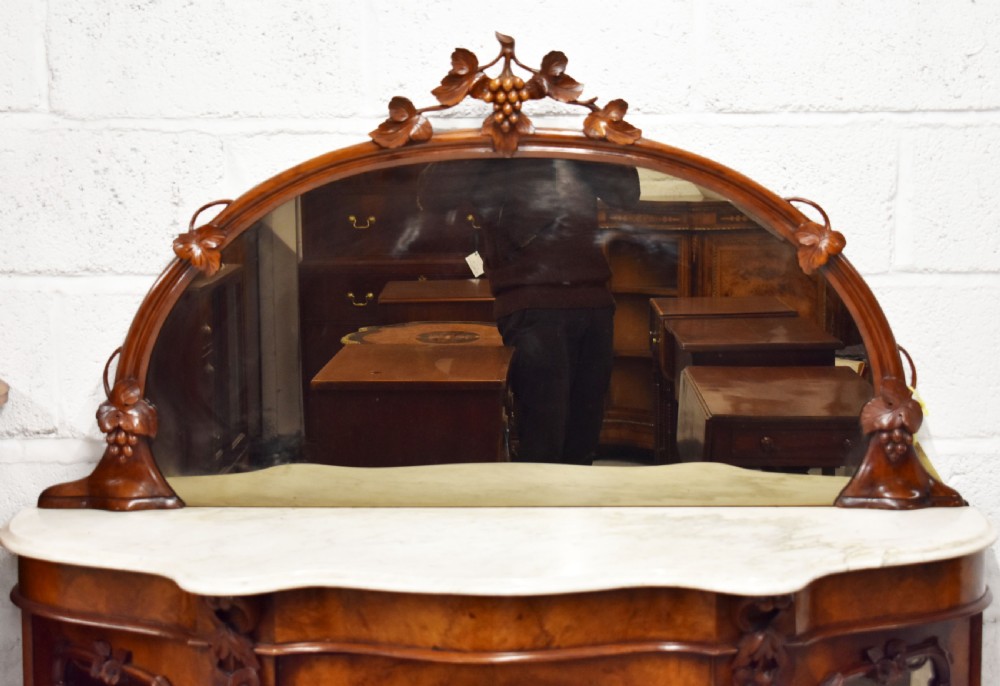 Victorian Burr Walnut Serpentine Credenza View II