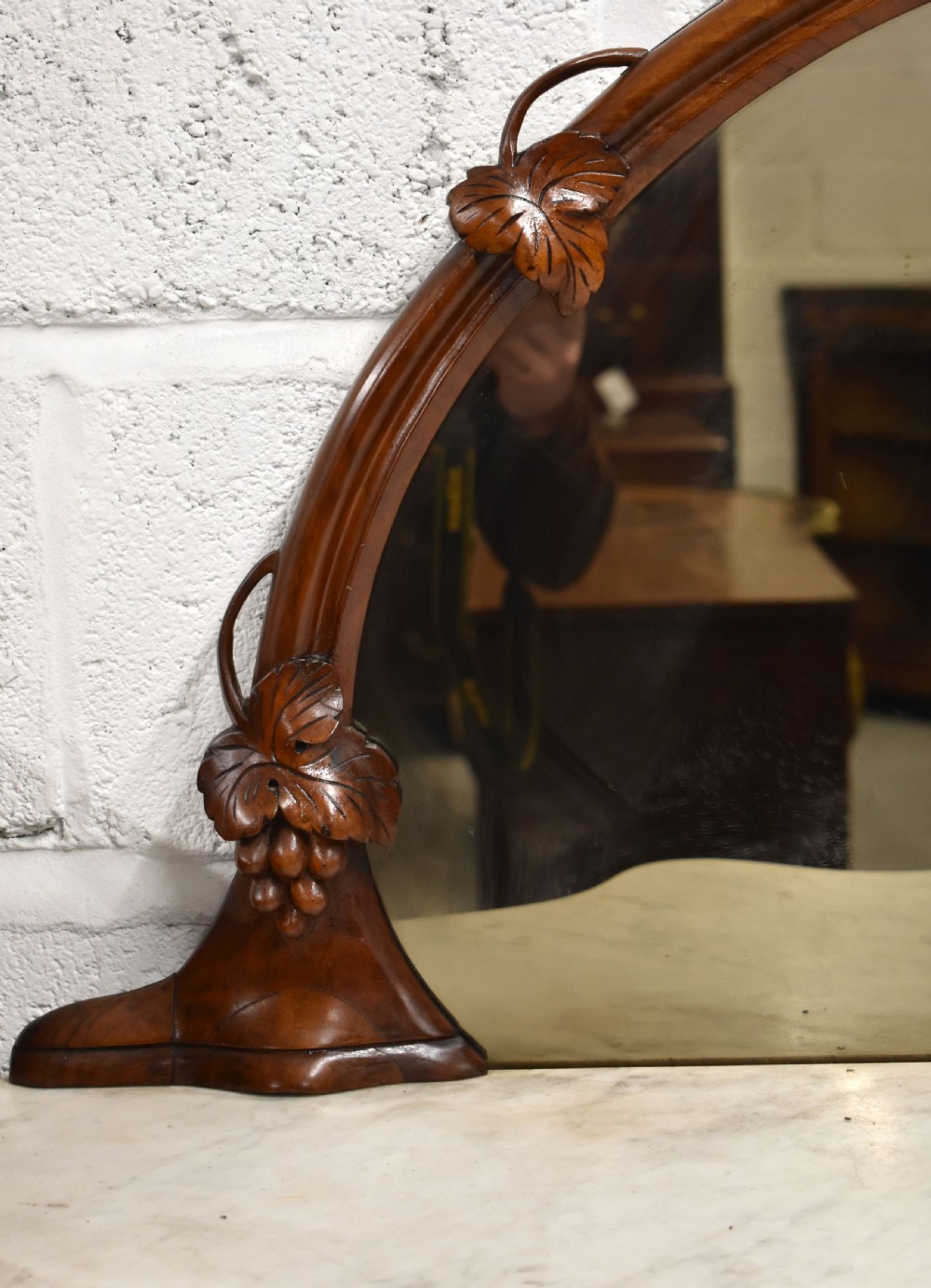 Victorian Burr Walnut Serpentine Credenza View IV