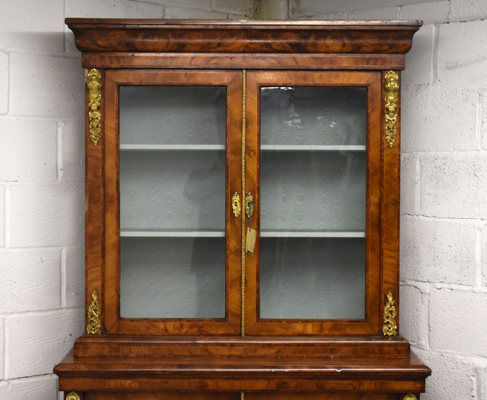 Victorian Burr Walnut Bookcase View II