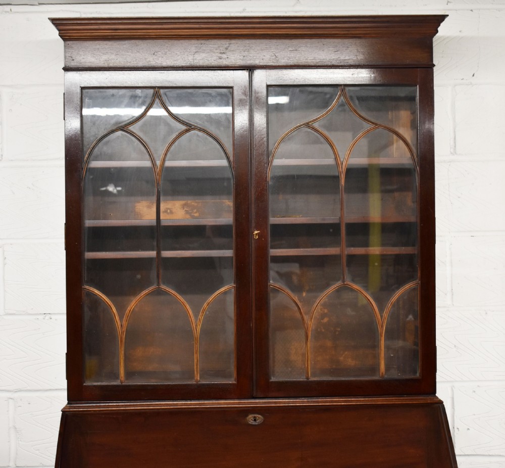 George III Mahogany Bureau Bookcase View II