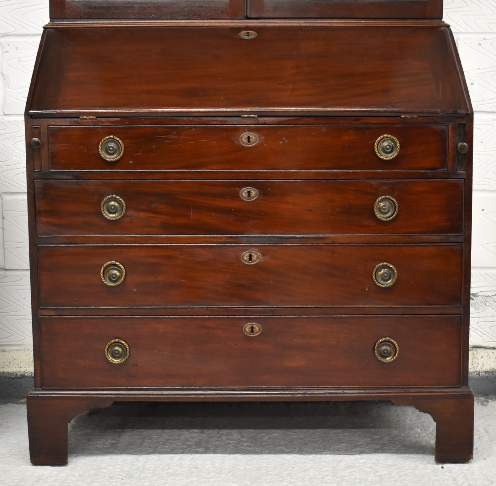 George III Mahogany Bureau Bookcase View VI
