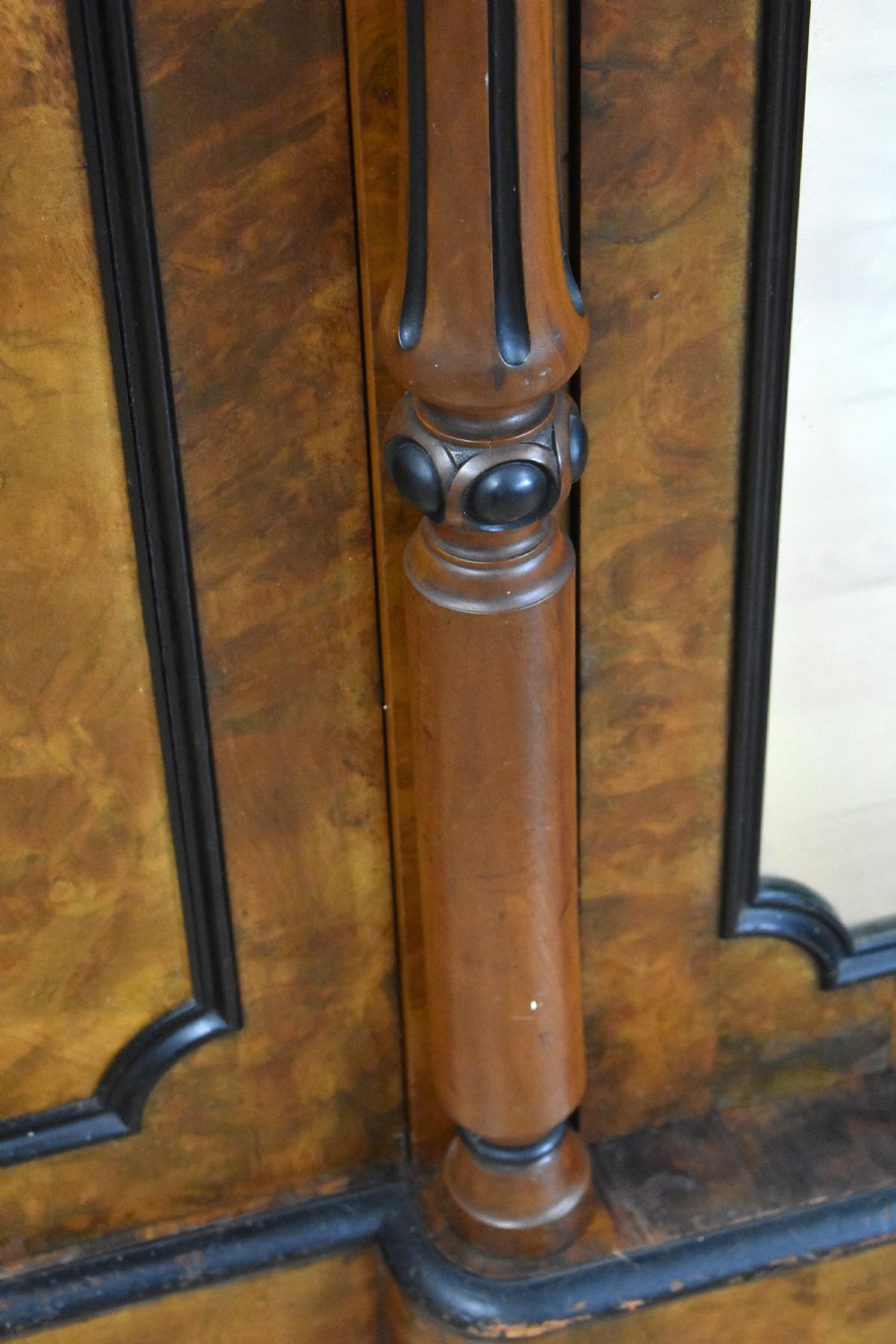 Victorian Burr Walnut Breakfront Wardrobe View X