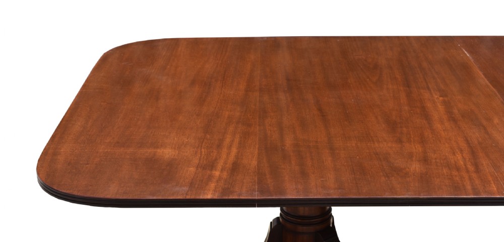 Large Regency Style Mahogany Pedestal Dining Table  View II