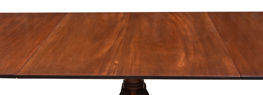 Large Regency Style Mahogany Pedestal Dining Table  View IV