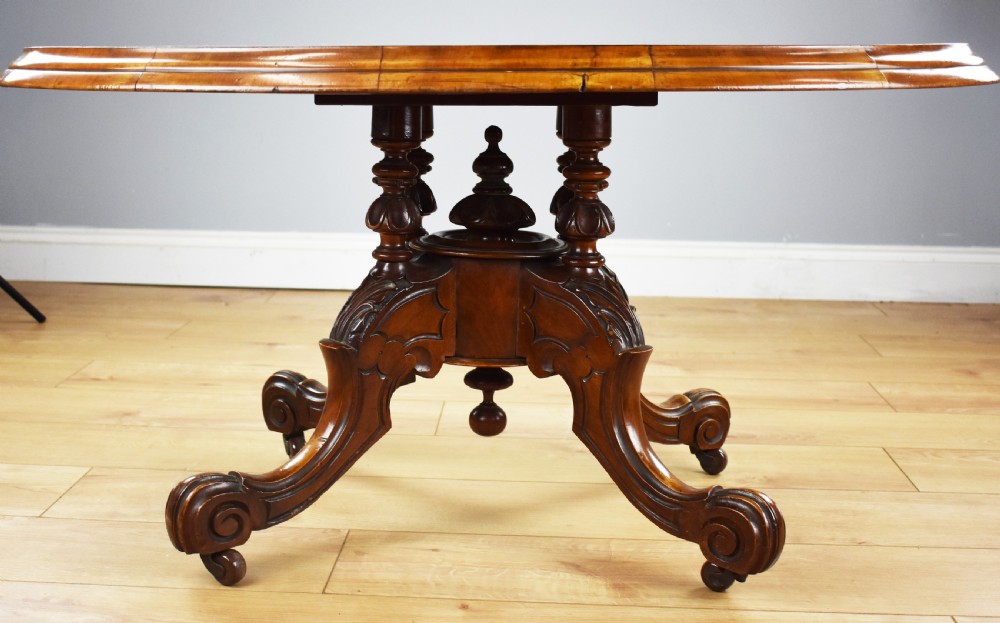 Victorian Burr Walnut Inlaid Coffee Table View III