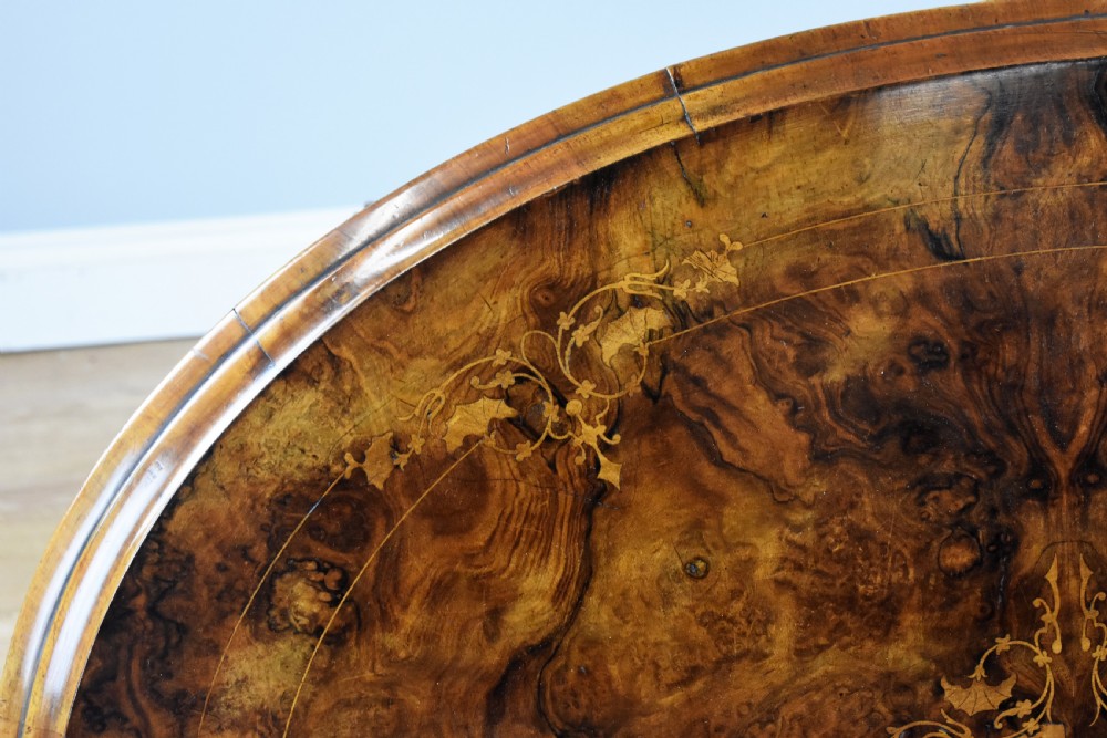 Victorian Burr Walnut Inlaid Coffee Table View IV