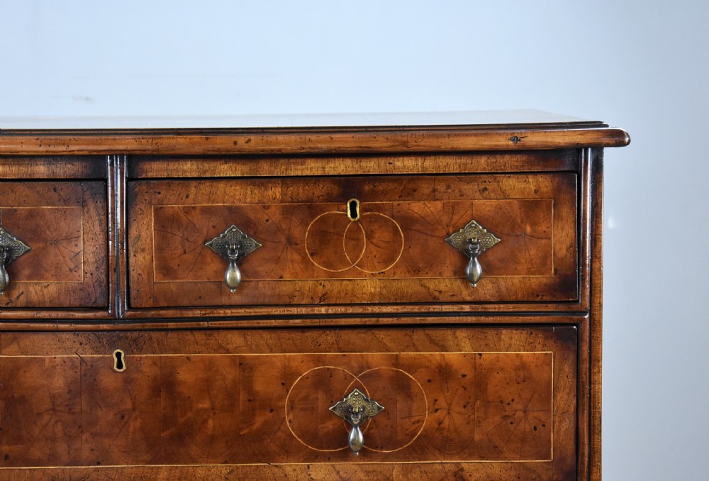 18th Century Walnut and Oyster Veneer Chest of Drawers View III