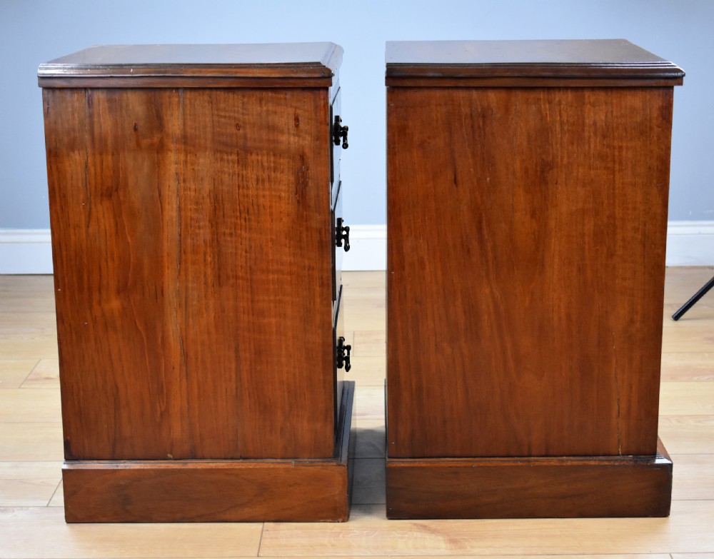 Pair of Victorian Walnut Bedside Chests View II