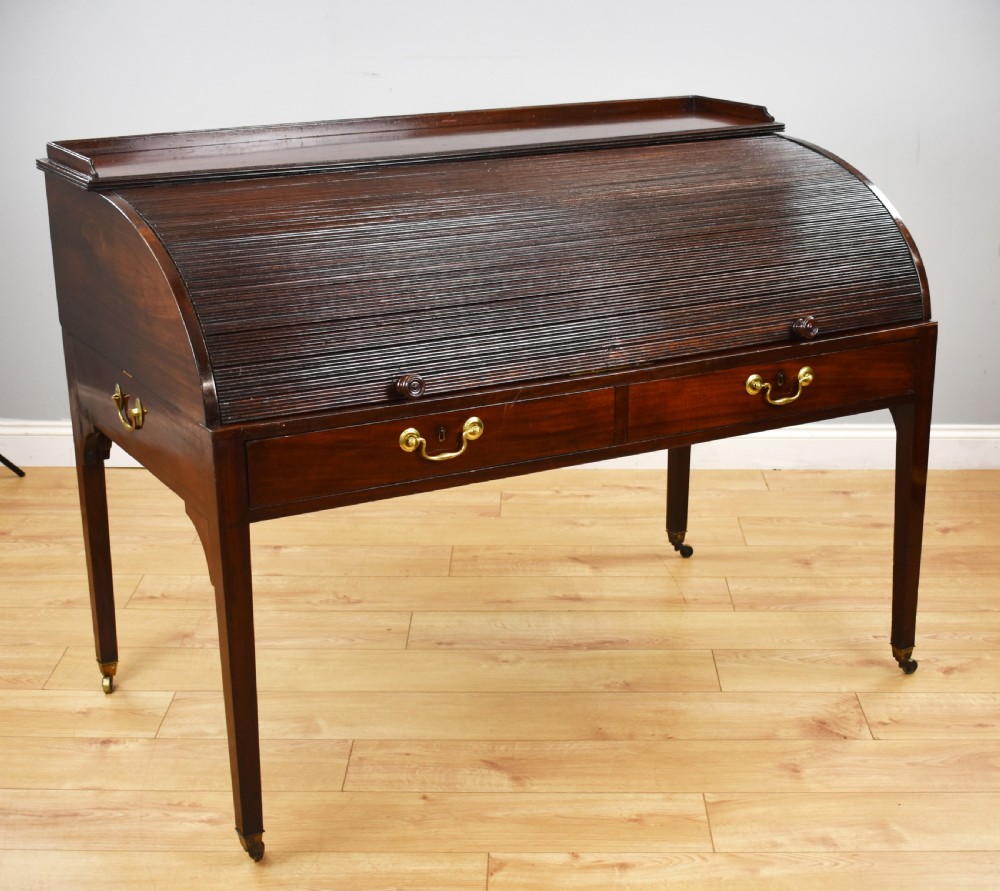 Georgian Mahogany Roll Top Desk View III